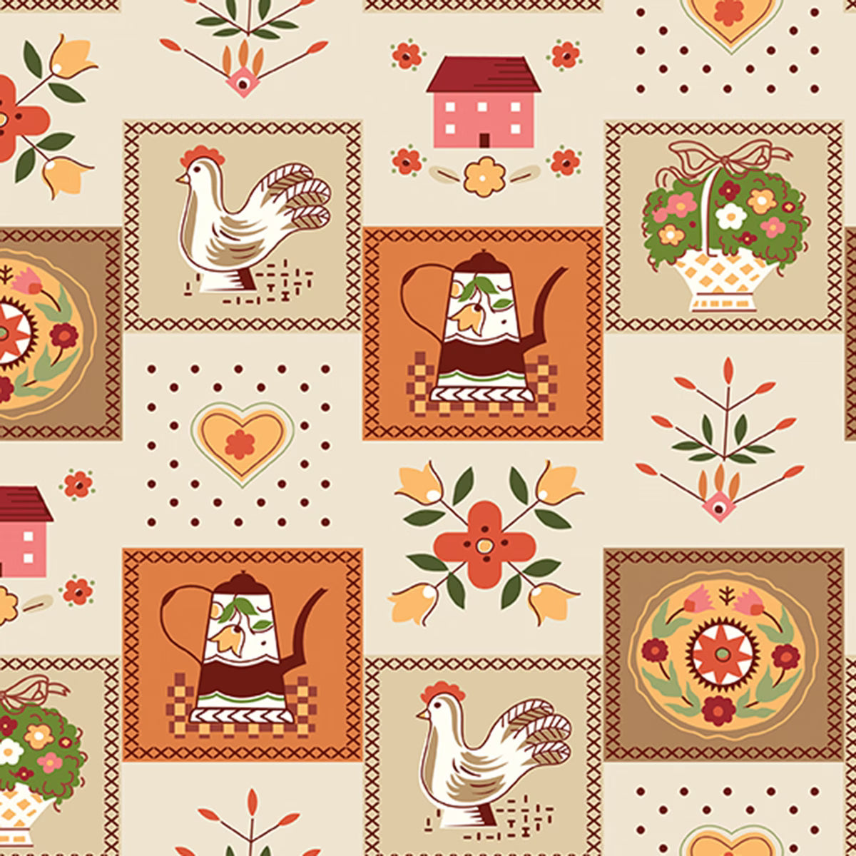 Baked With Love 108" Wide Back WB17801-­LINEN Kitchen Linen Lori Holt Riley Blake 1 Yard