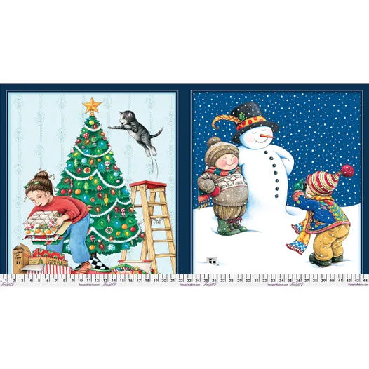 Snow Day 24" Panel PWMY038-PANEL Mary Engelbreit FreeSpirit