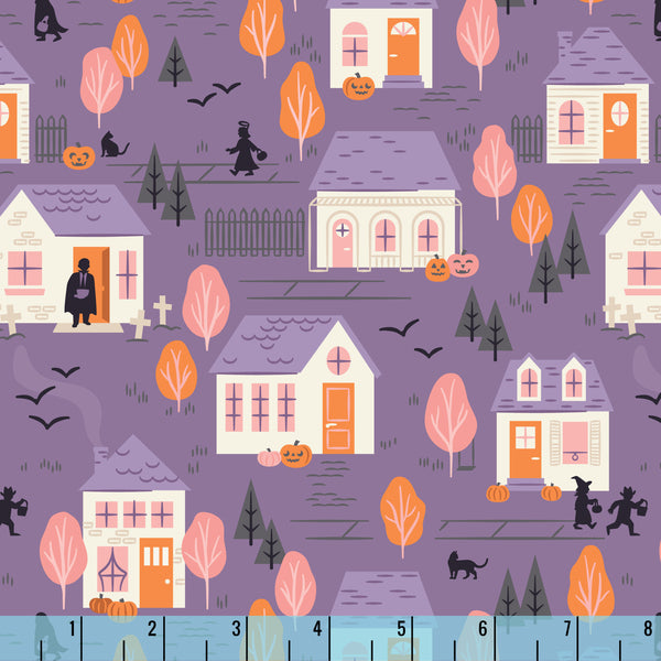 Happy Haunting Doorbell Dash 230423 Ann Gardner Cloud9 Half Yard