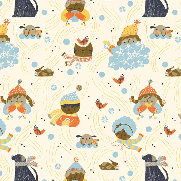 Snow Friends 228126 Snow Play Day Meenal Patel Cloud9 Half Yard