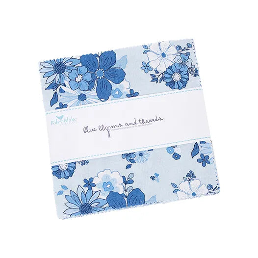 Blue Blooms and Threads 5" Stacker Riley Blake
