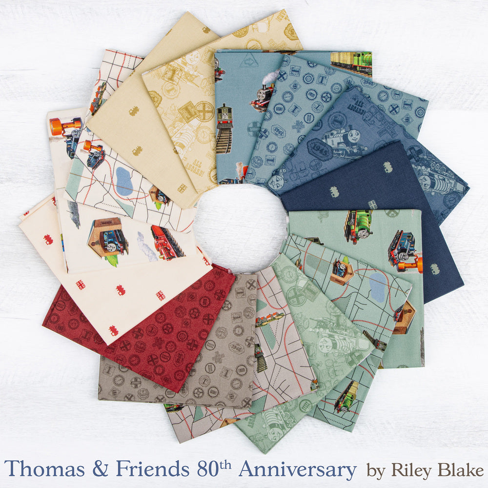 15 Fat Quarter Bundle Thomas and Friends 80th Anniversary Riley Blake