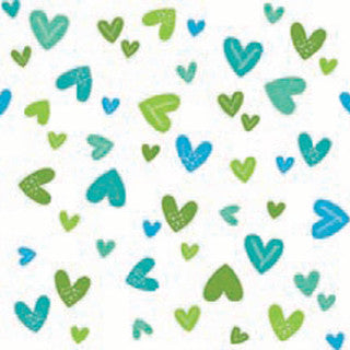 Ribbit Lake Doodle Bird Designs Heart Lily Pad White RB Studios RBSRL4630/02 By the Half Yard