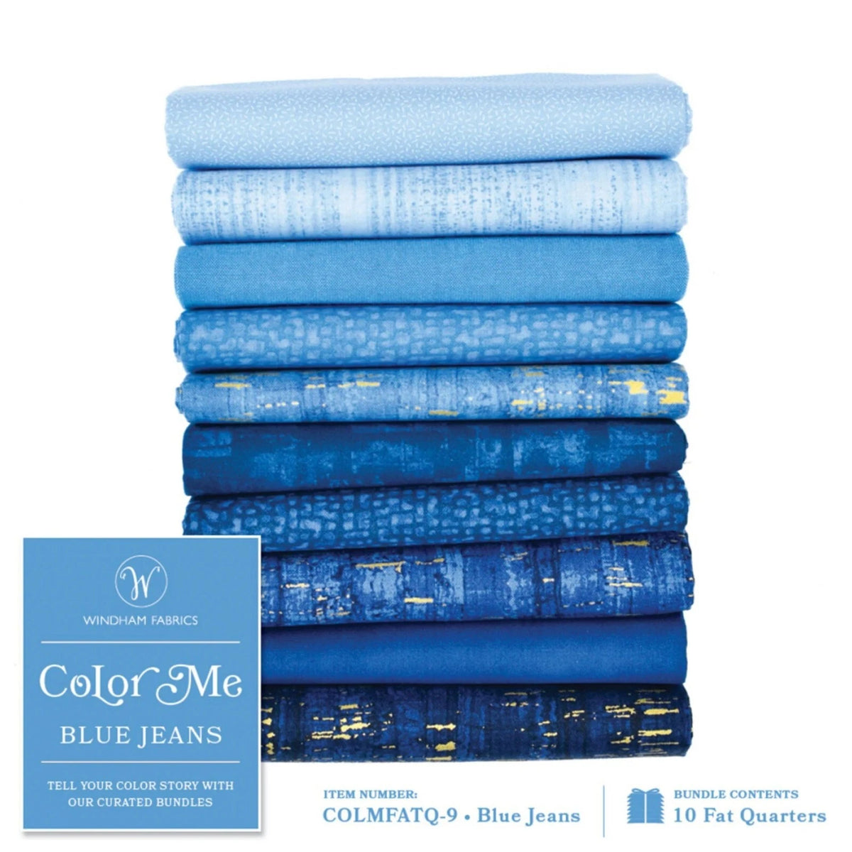 Color Me COLMFATQ-9 Blue Jeans Fat Quarter Whistler Studios Windham