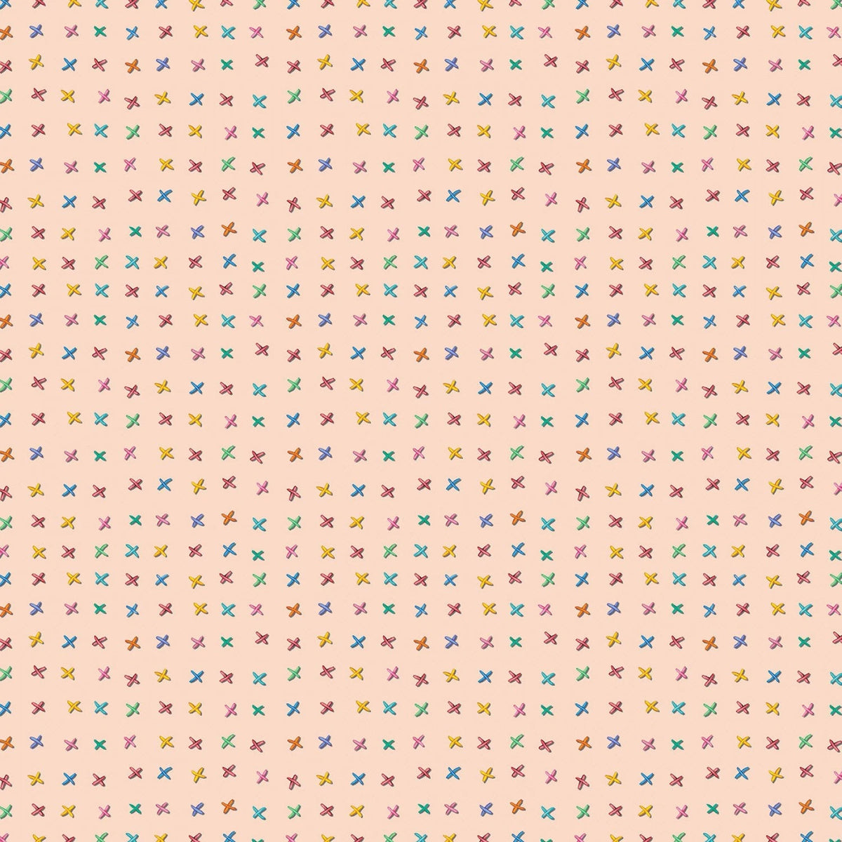 Sew Pretty DDC12152-CRMS-D Creamsicle Cross Stitch Michael Miller Half Yard