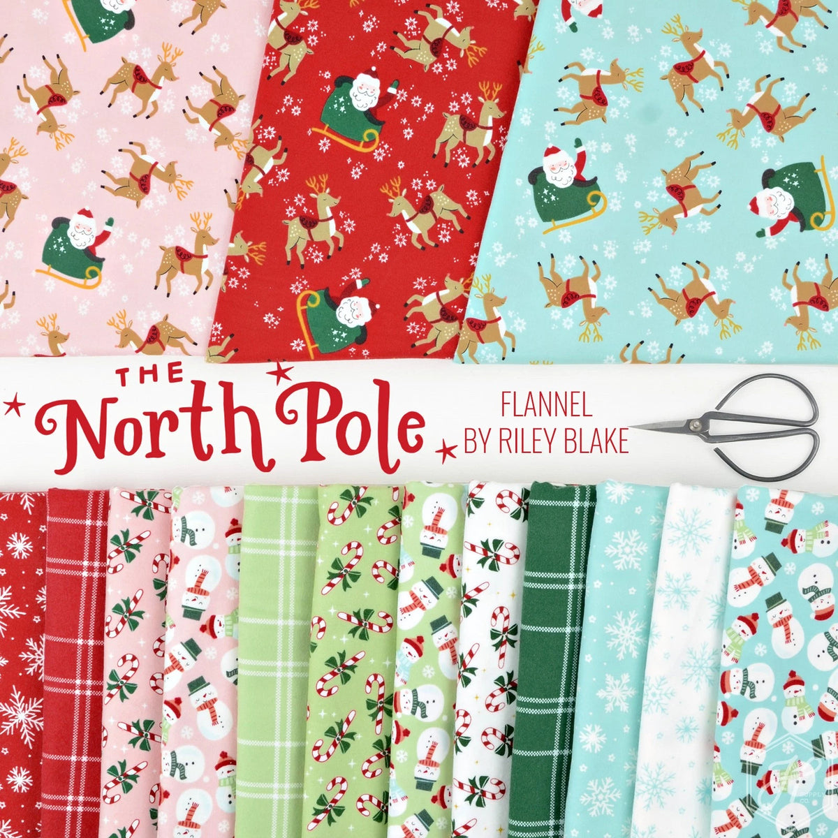 The North Pole Flannel 10-17750-42 10" Stacker My Mind's Eye Riley Blake