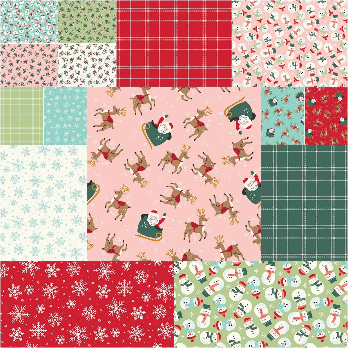 The North Pole Flannel 5-17750-42 5" Stacker My Mind's Eye Riley Blake