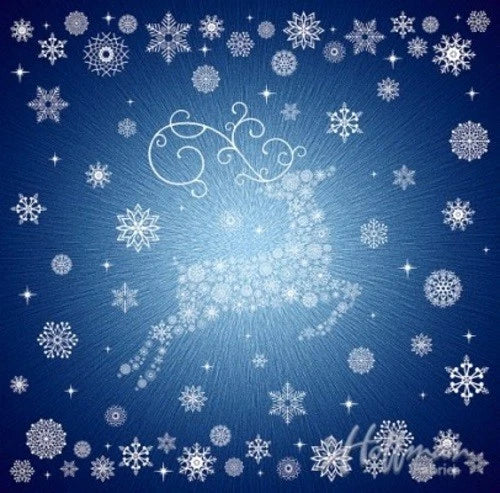 Snowflake Reindeer Christmas 1 Yard Panel Supernova Season S#Q4456 Hoffman Fabrics 188P