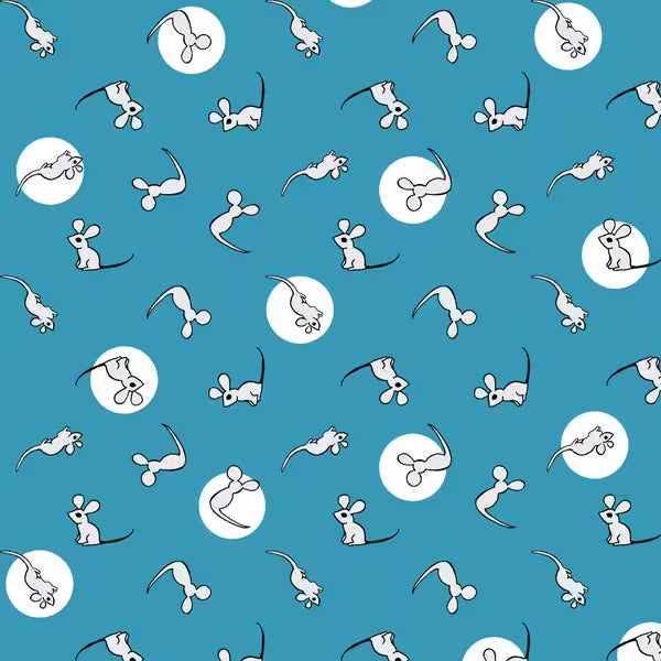 Goodnight Moon 227866 Mouse Blue Margaret Wise Brown Cloud9 Half Yard