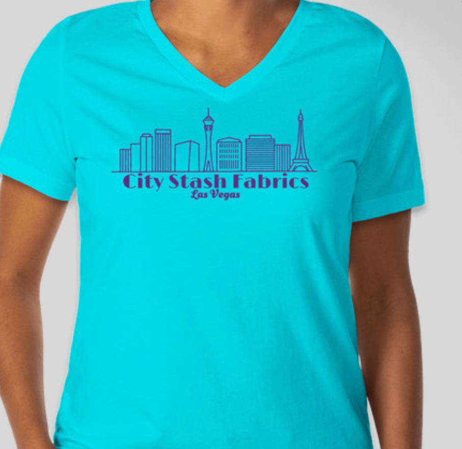 City Stash Fabrics Shirt - Turquoise & Purple - Women's Las Vegas