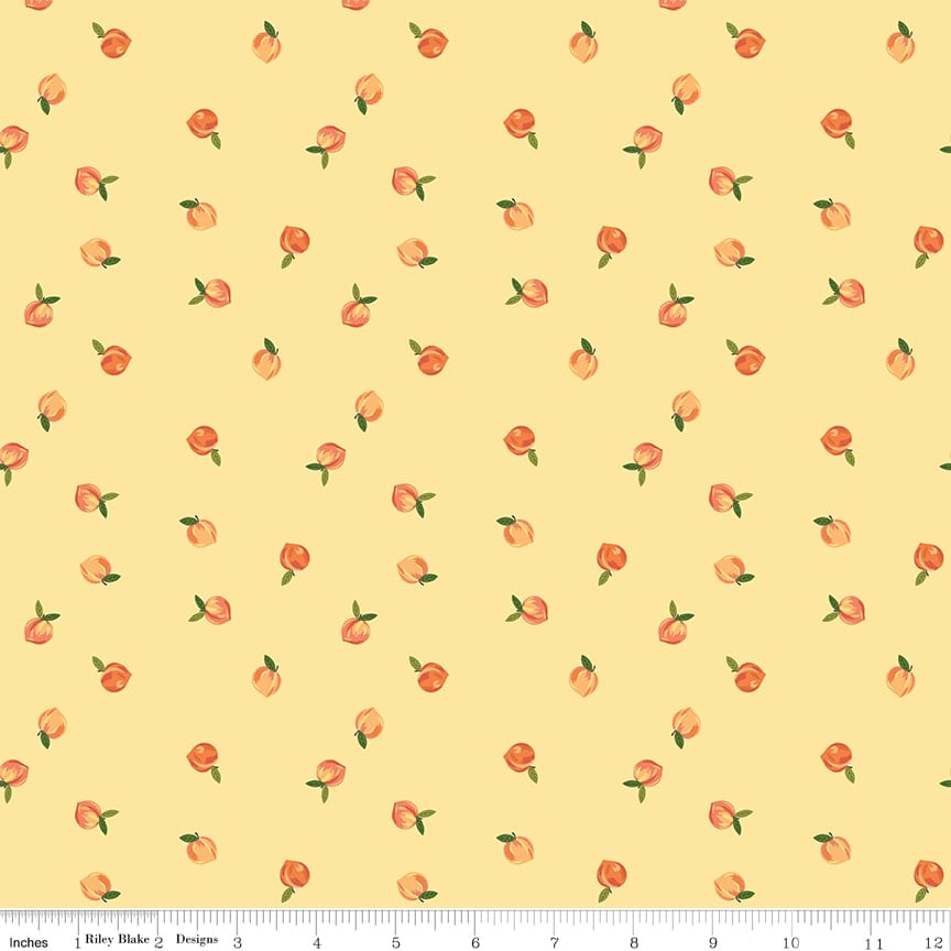 Southern Charm Peaches C17442-YELLOW Riley Blake Half Yard