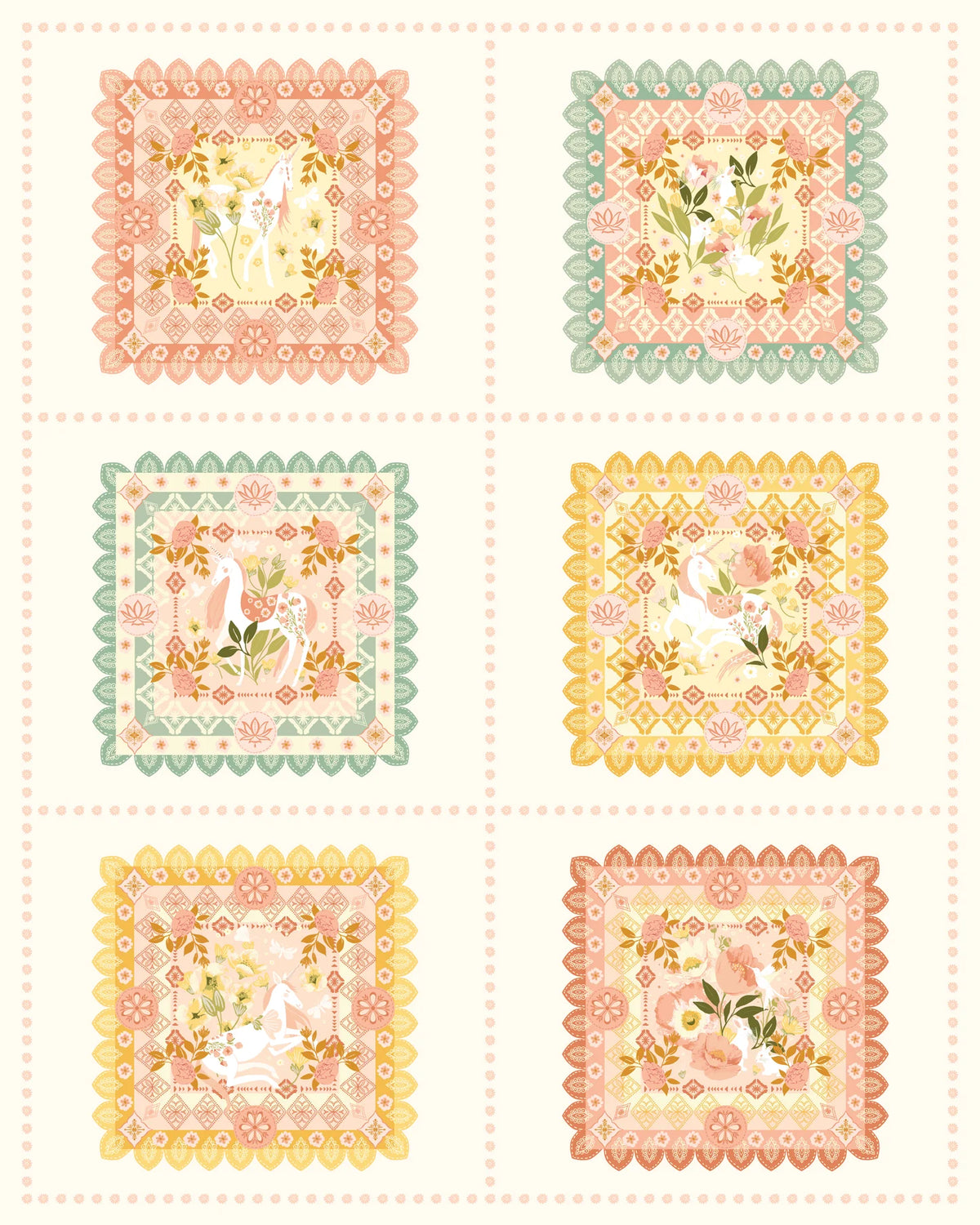 Unicorn Dreams Spellbound Pillow Panel 1 Yard Poppie Cotton UD25720 69M