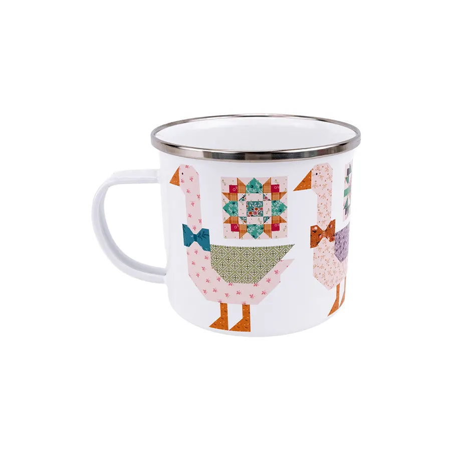 Lori Holt Gentler Times Enamel Tin Mug ST-42328 Riley Blake