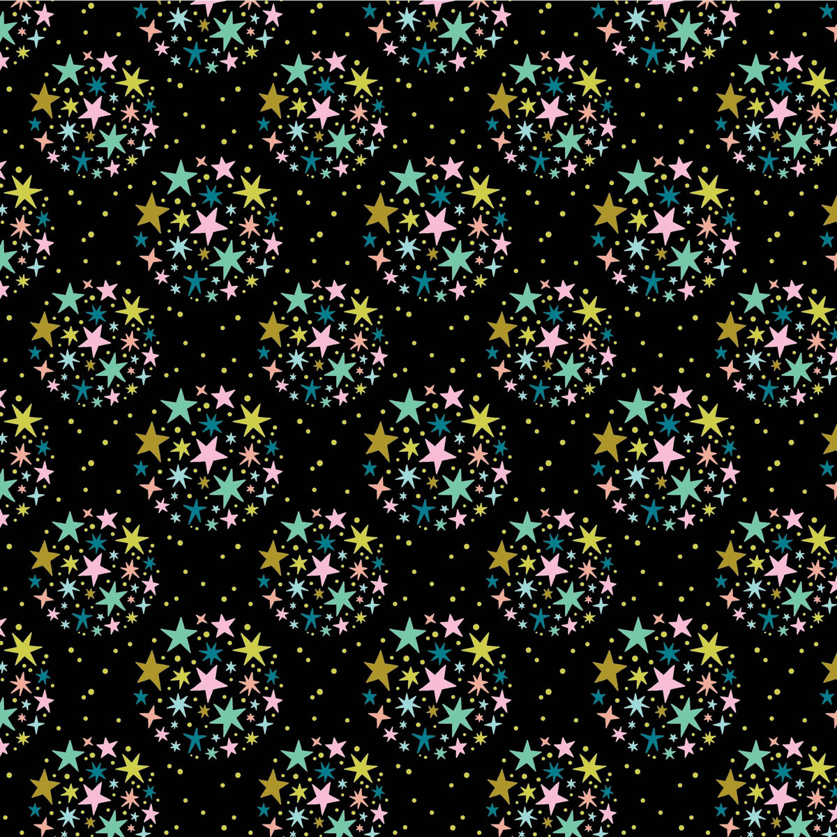Michael Miller Starstruck, Black - Half yard