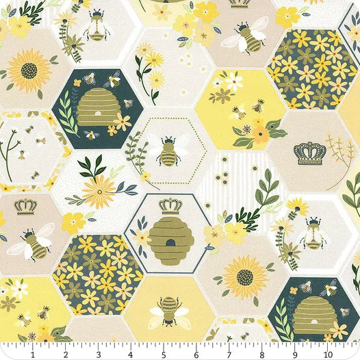 The Bees Knees Multi Main Hex Geo STELLA-D3052 Dear Stella 15 Yard Bolt