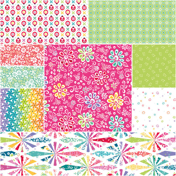 Chasing Rainbows 23 Fat Quarter Bundle FQ­-18010­-23  Leslie Ryan Riley Blake