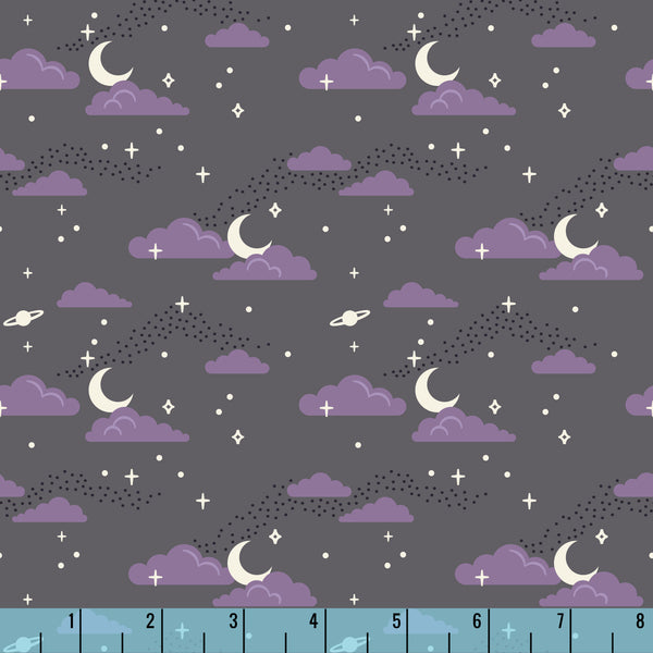 Happy Haunting Midnight Glow 230428 Ann Gardner Cloud9 Half Yard