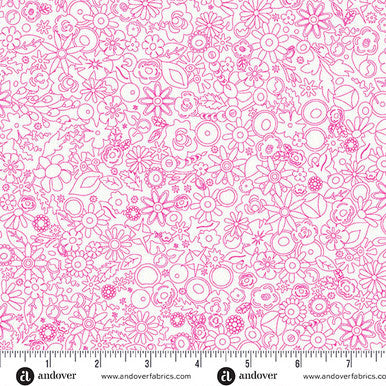 Sun Print Whisper A-1558-E Woodland Cosmos Alison Glass Andover Half Yard
