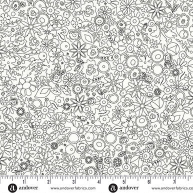 Sun Print Whisper A-1558-K1 Woodland Panda Alison Glass Andover Half Yard