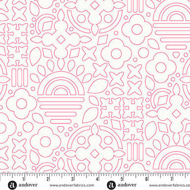Sun Print Whisper A-1556-E Stencil Taffy Alison Glass Andover Half Yard