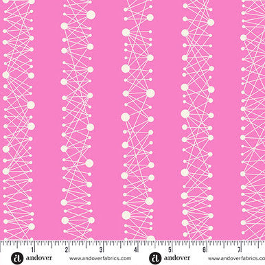 40 A-1392-E Super String Theory Pink Panther Giucy Giuce Andover Half Yard