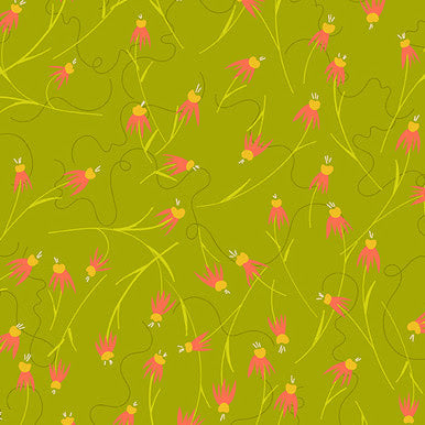 Wildflowers A-671-G Coneflower Field Alison Glass Andover Half Yard