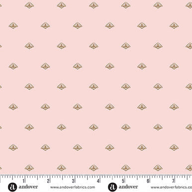 Flourish A-1629-E Garden Ferns Pink Alexandra Bordallo Andover Half Yard