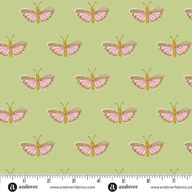 Flourish A-1626-G Chrysalis Green Alexandra Bordallo Andover Half Yard