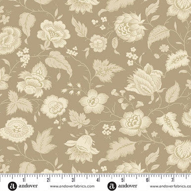 Wildflower Cottage A-1592-N Quaint Mocha Renee Nanneman Andover Half Yard