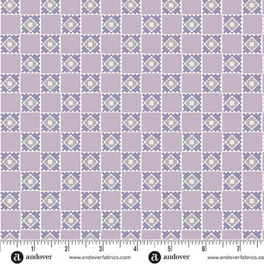 Friday Night A-1562-P Serviette Heather Karen Lewis Andover Half Yard