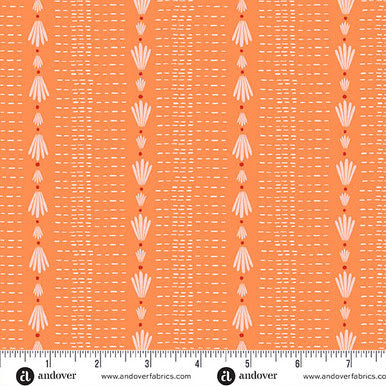 Friday Night A-1561-O Glow Coral Karen Lewis Andover Half Yard
