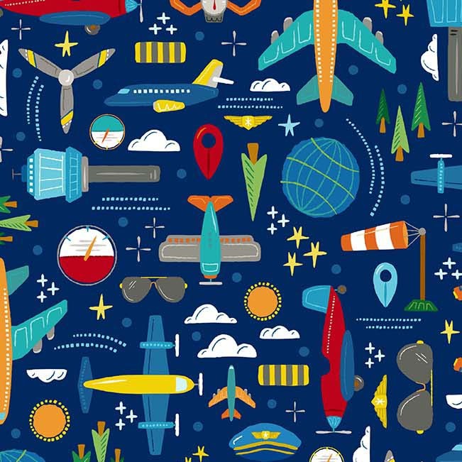 Absolute Altitude 108" Wide Back WBD12441-NAVY-D Michael Miller By the Yard