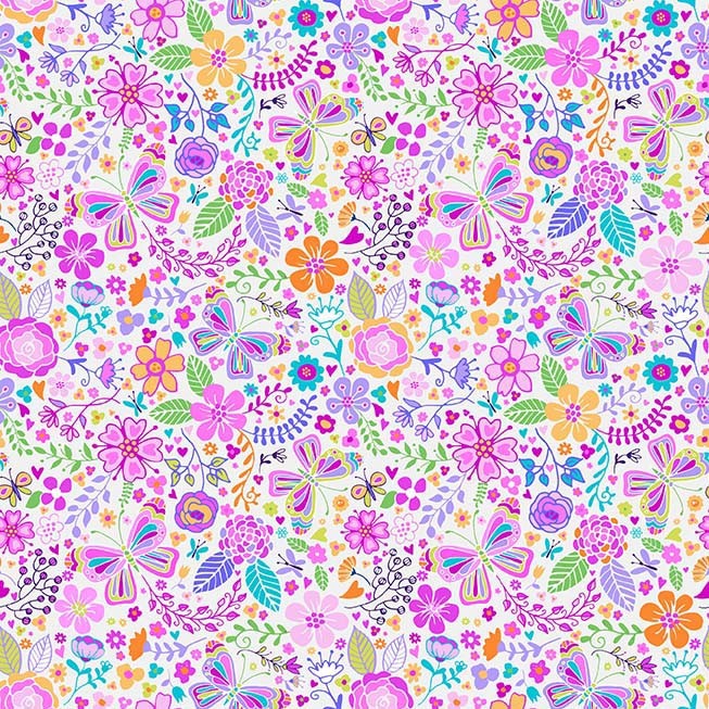 Enchanted Garden 108" Wide Backs Michael Miller WBX11320-CREM-D By the Yard