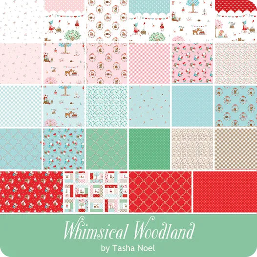 Whimsical Woodland 108" Wide Back Tossed Animals White WB17650-WHITE Tasha Noel Riley Blake 1 Yard