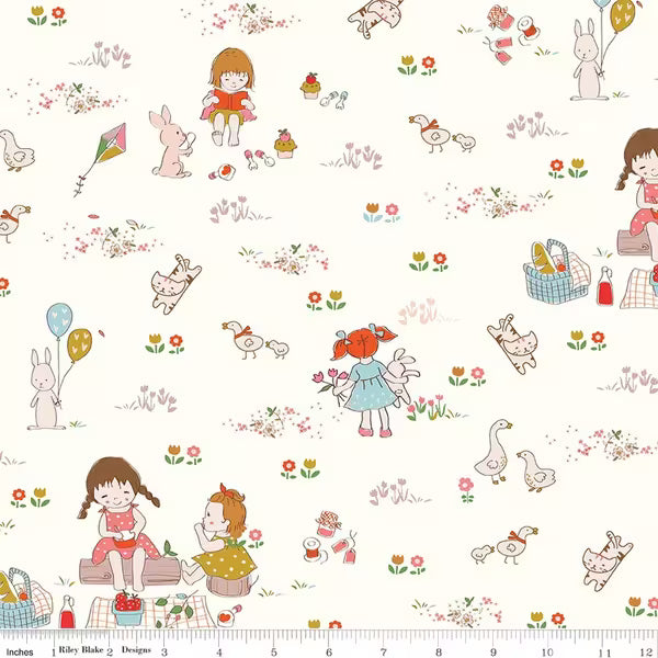 Serendipity 2 Main Cream Minki Kim Riley Blake C17300­-CREAM Half Yard