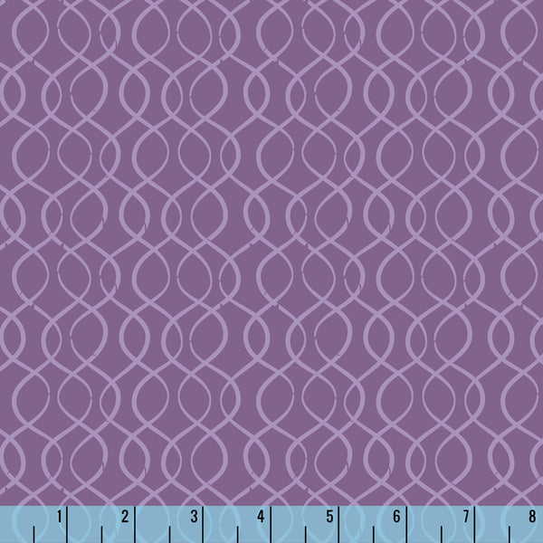 Happy Haunting Twists and Turns Purple 230417 Ann Gardner Cloud9 Half Yard