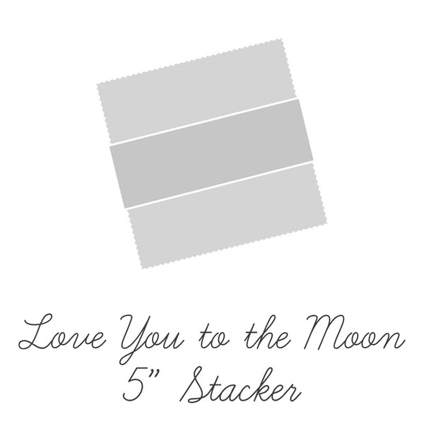 Love You to the Moon Flannel 5" Stacker Charm Pack Coral 5-18270C-42 Riley Blake