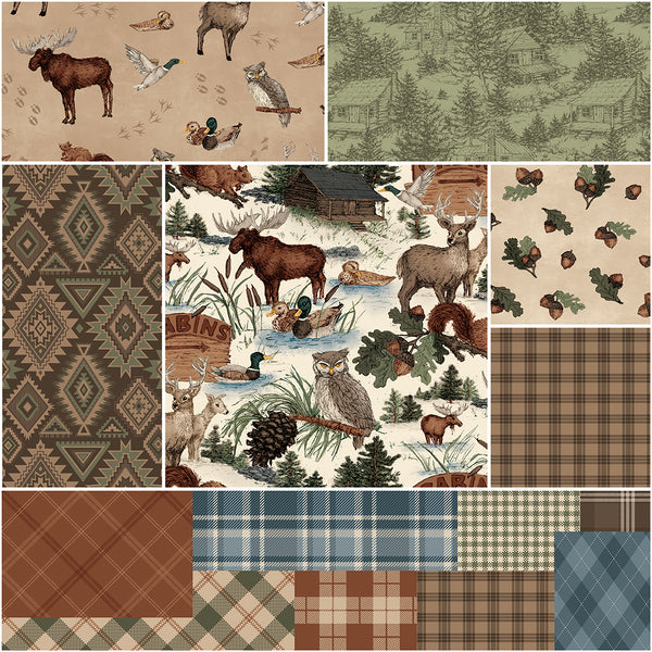 Whispering Pines Plaid Blue C17955-BLUE RBD Designers for Riley Blake Half Yard