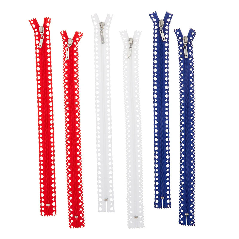 Missouri Star Fancy 14" Zippers - 6 Units of Patriotic Zipper Pack