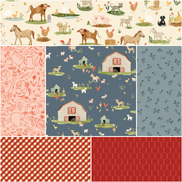 Lil' Farm Friends RP­-17940­-40 2.5" Rolie Polie Kelsey Carlson Riley Blake